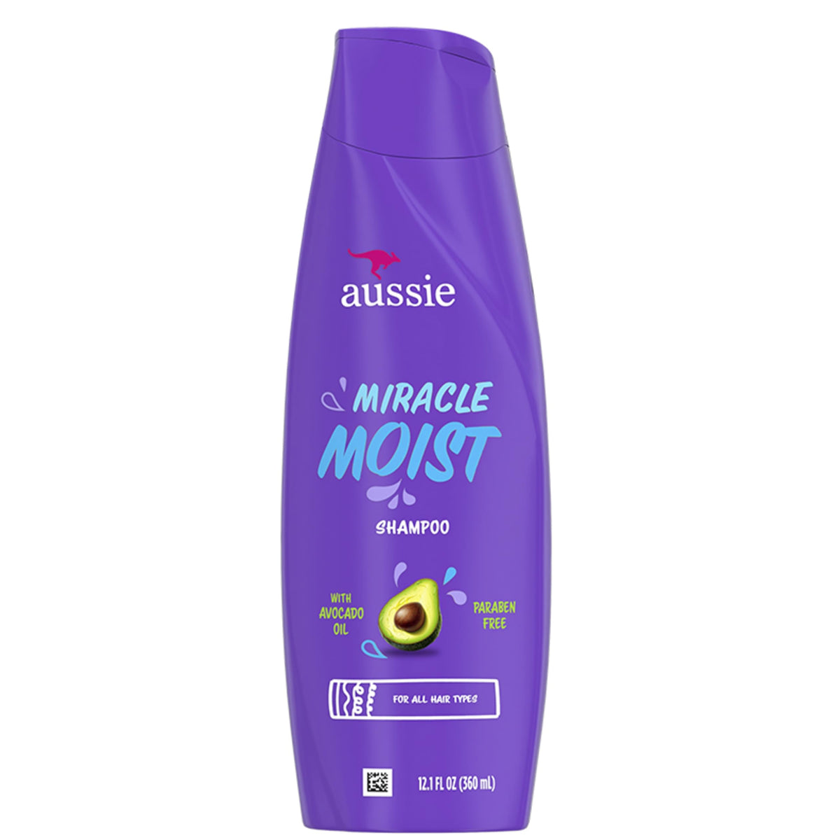 Aussie Miracle Moist Shampoo 12.1 Fl Oz on a shelf