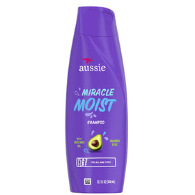 Aussie Miracle Moist Shampoo 12.1 Fl Oz on a shelf