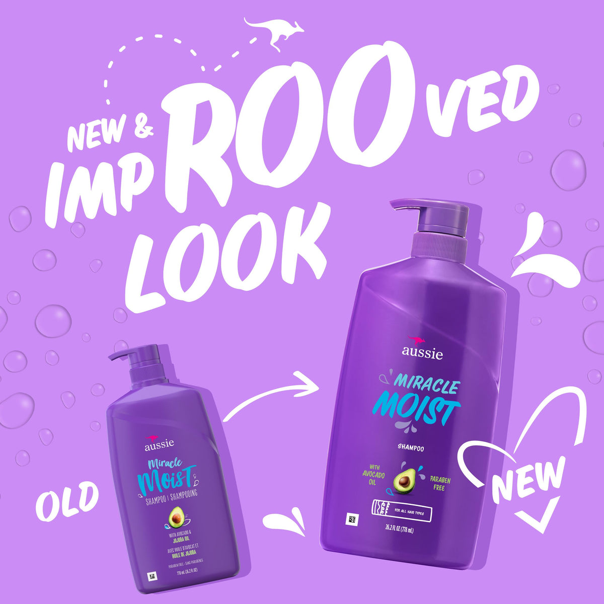 Aussie Miracle Moist Shampoo bottle with avocado oil