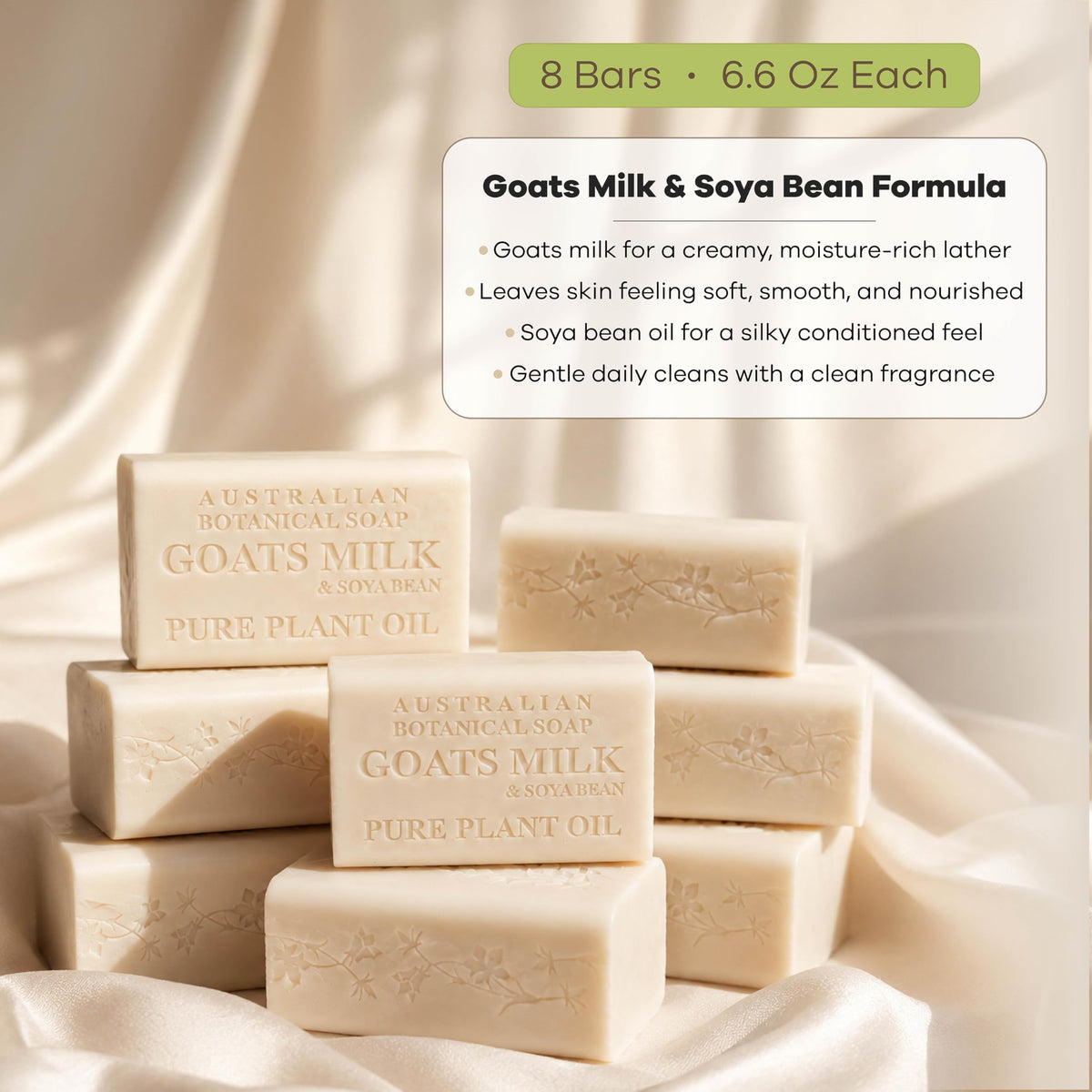 Australian Botanical Goat Milk Soap Bars in packaging
