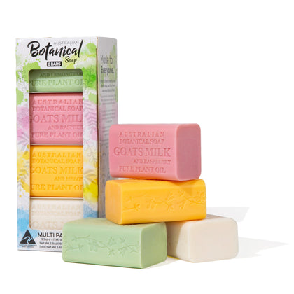 Australian Botanical Goat's Milk Soap Bars pack of 8 with assorted scents