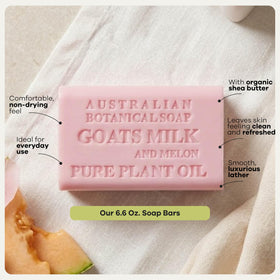 Australian Botanical Soap Goat Milk and Melon Soap lather demonstration