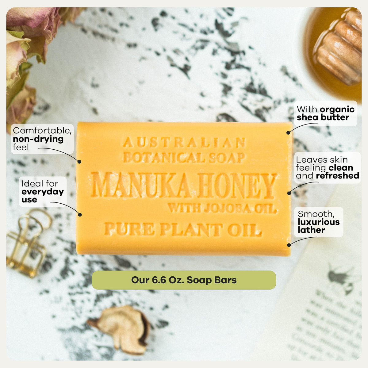 Australian Botanical Soap Goat Milk bar with shea butter ingredients