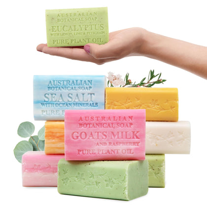 Australian Botanical Soap Variety Pack 8 bars front view