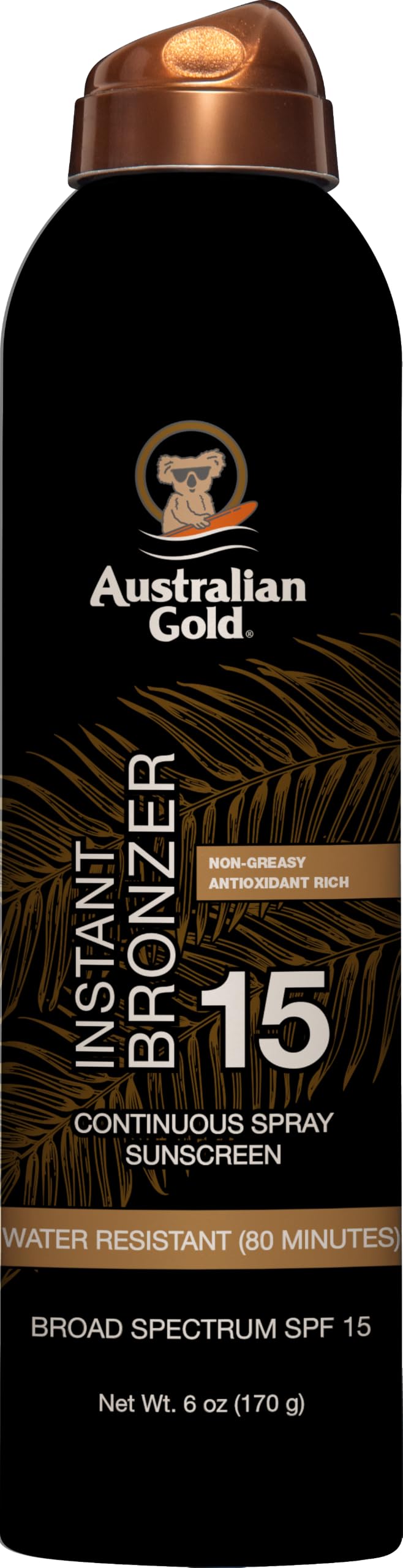 Australian Gold Continuous Spray Sunscreen SPF 15 front view