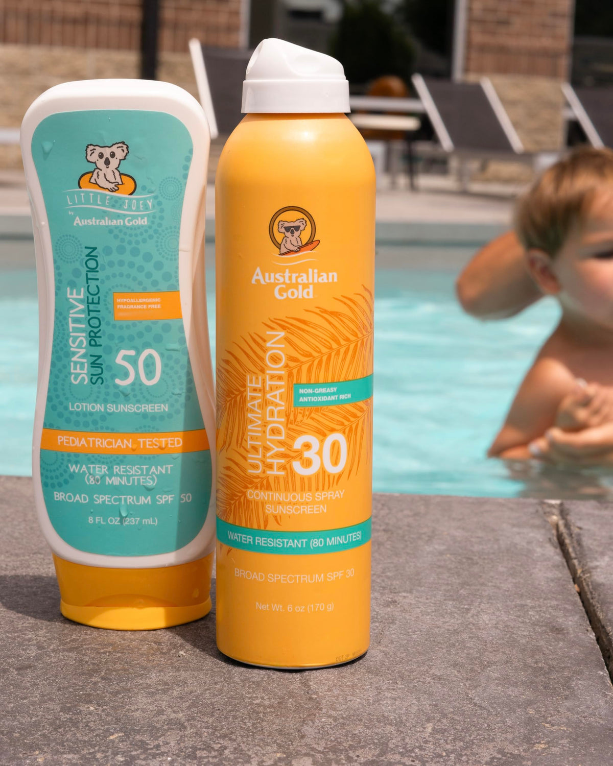Australian Gold Continuous Spray Sunscreen SPF 30 lifestyle scene