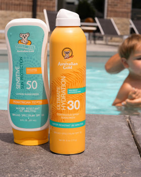 Australian Gold Continuous Spray Sunscreen SPF 30 lifestyle scene