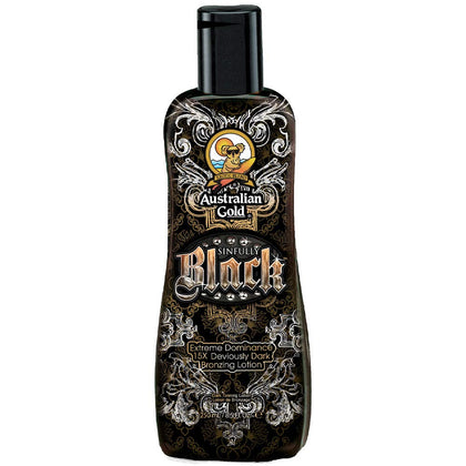 Australian Gold Sinfully Black bronzing lotion 8.5oz front view