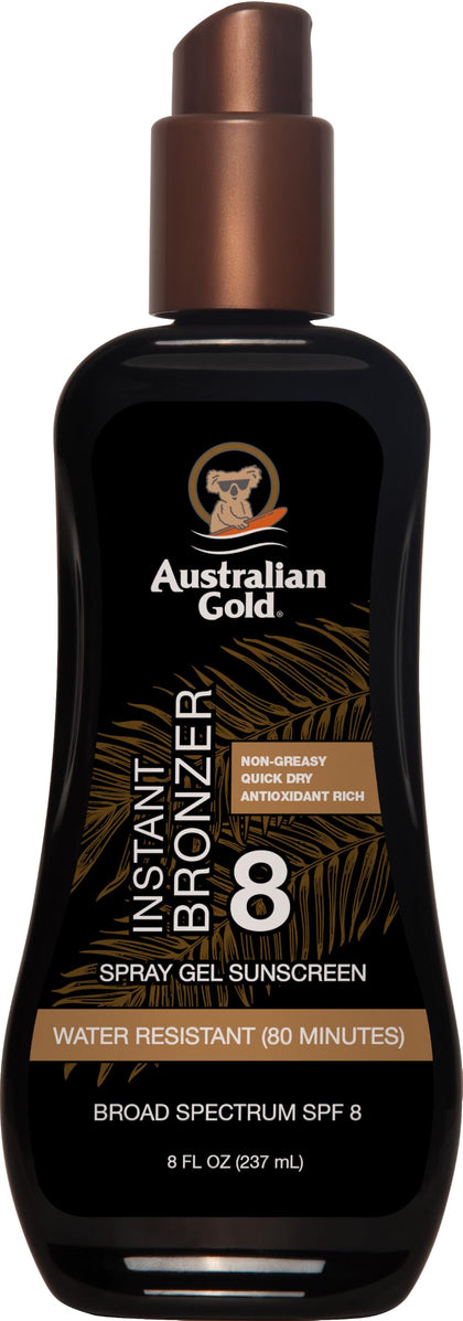 Australian Gold Spray Gel Sunscreen 8 Ounce front view