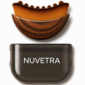 Auvorra Lift & Glow Lymphatic Brush front view with ergonomic design