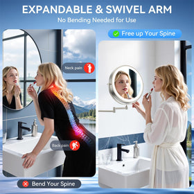 Auxmir 9-inch mirror packaging and accessories
