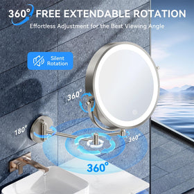 Auxmir 9-inch mirror with extended arm