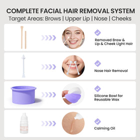 AUZEAL Mini Face Wax Kit with user-friendly controls