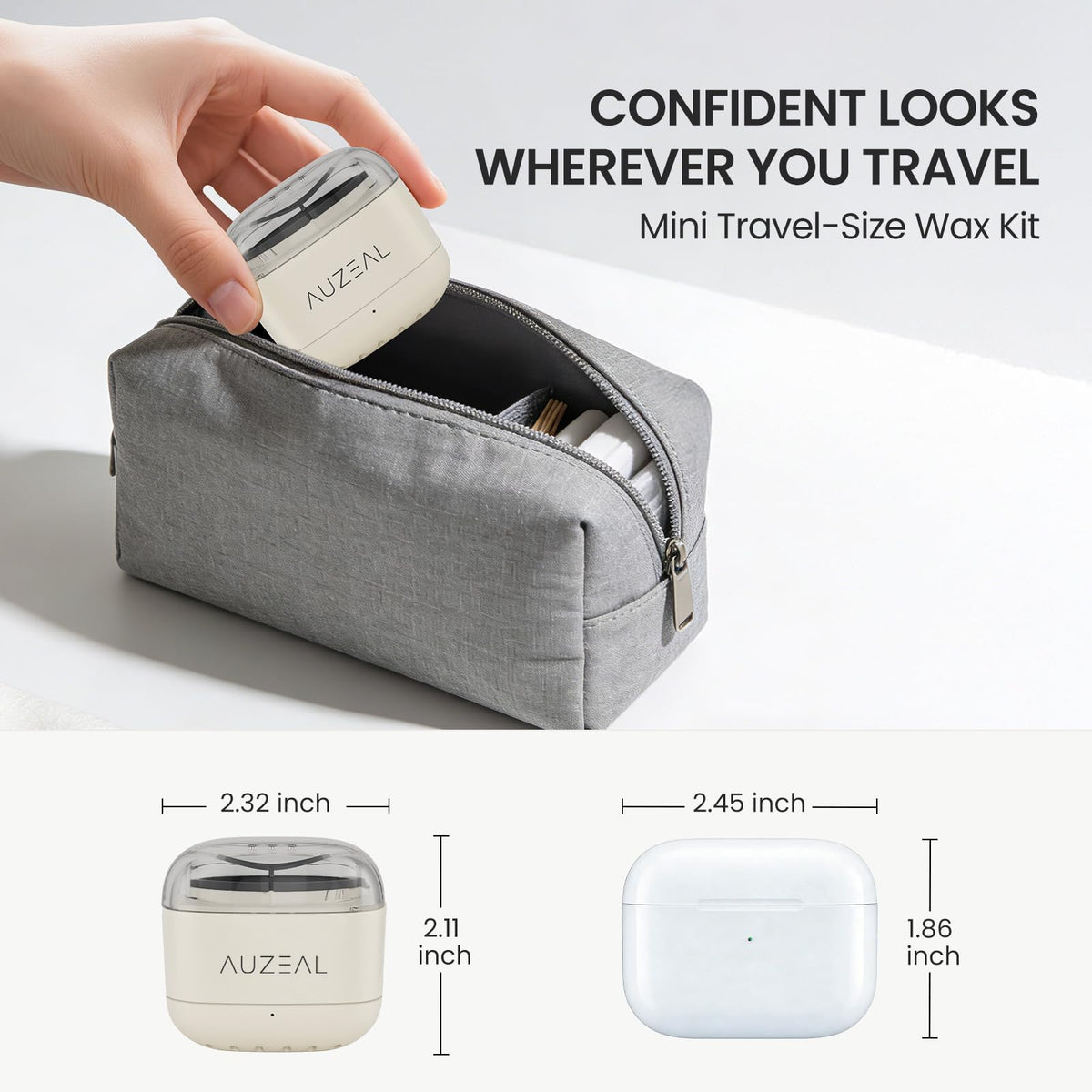 AUZEAL Mini Face Waxing Kit includes eyebrow applicators and wax sticks