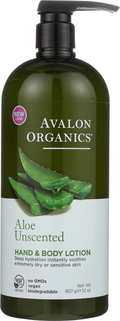 Avalon Organics Aloe Hand & Body Lotion 32 Oz front view