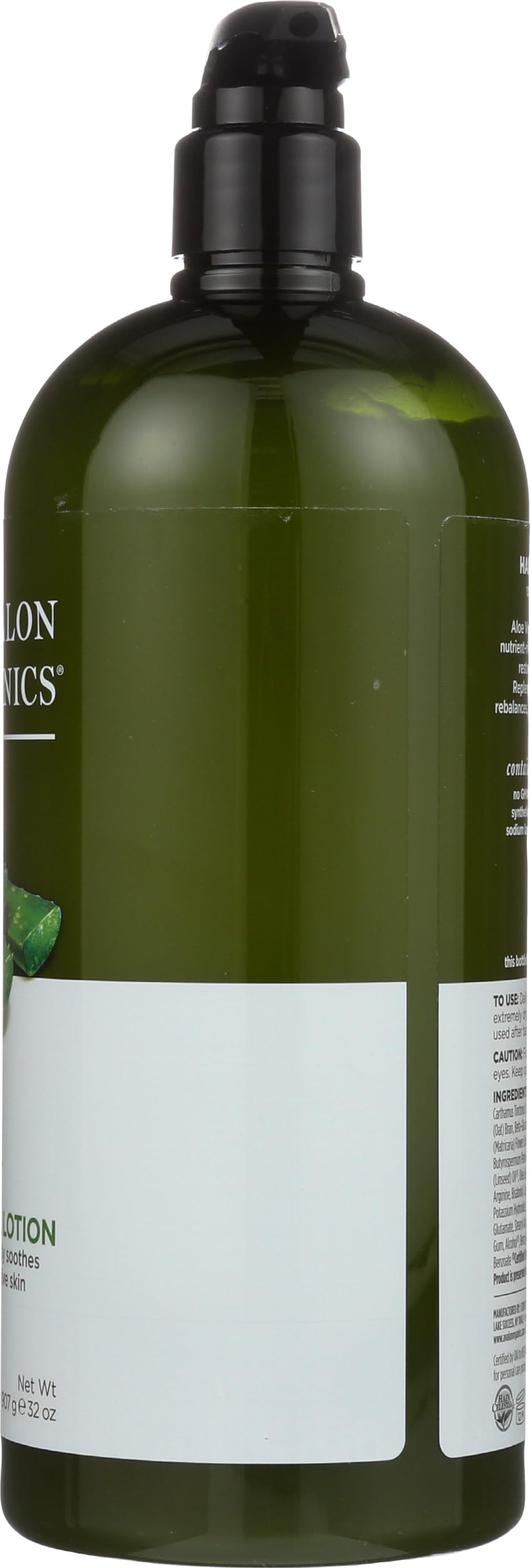 Avalon Organics Aloe Hand & Body Lotion packaging details