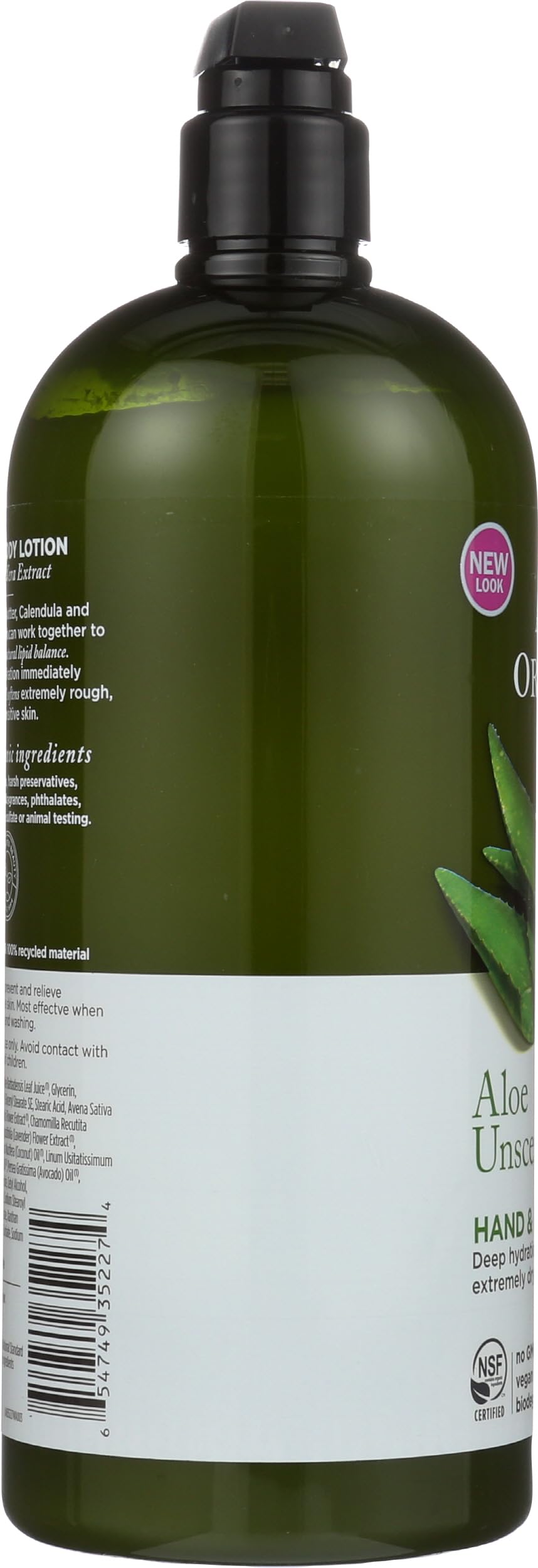 Avalon Organics Aloe Hand & Body Lotion product with natural background