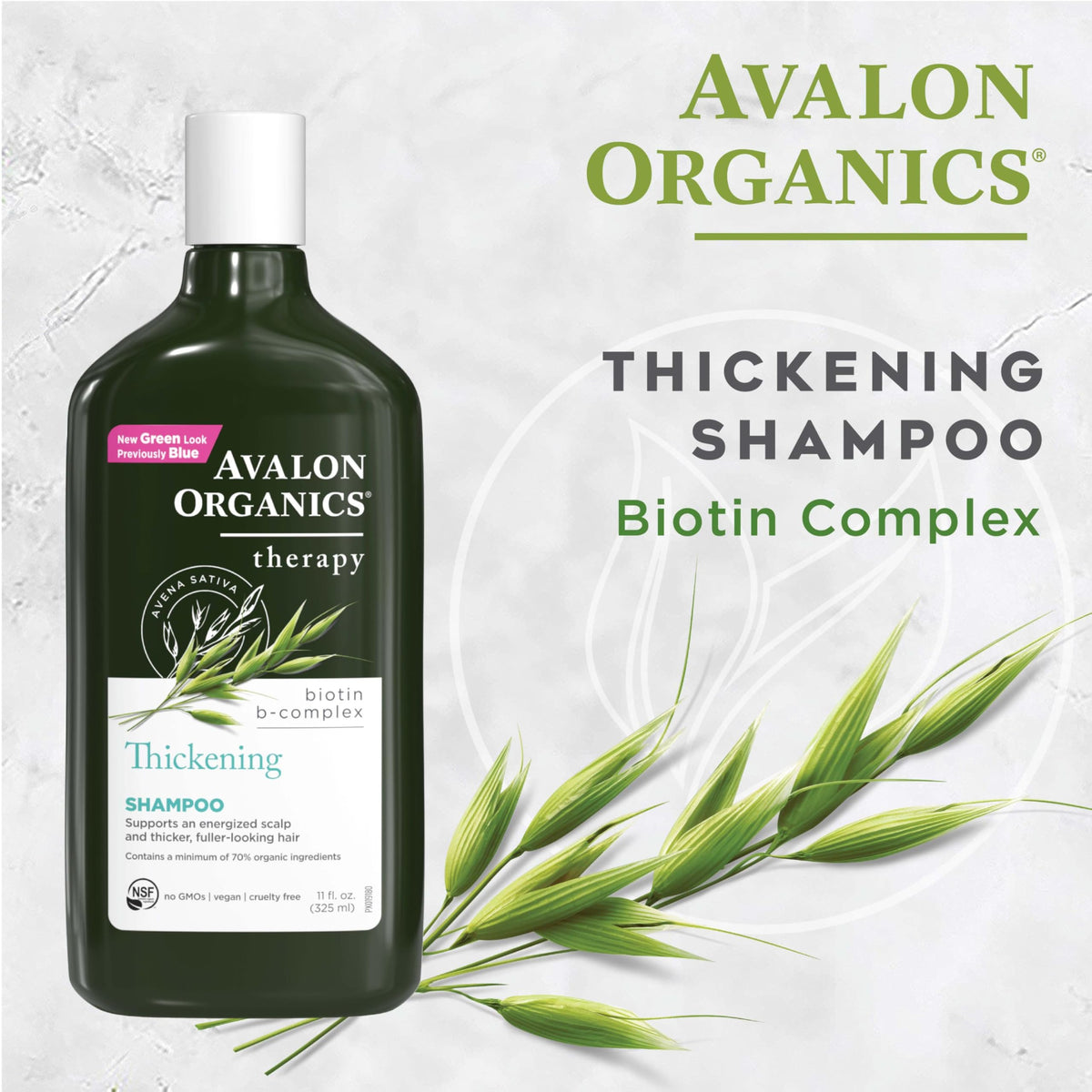 Avalon Organics Biotin B-Complex Therapy Shampoo with ingredients