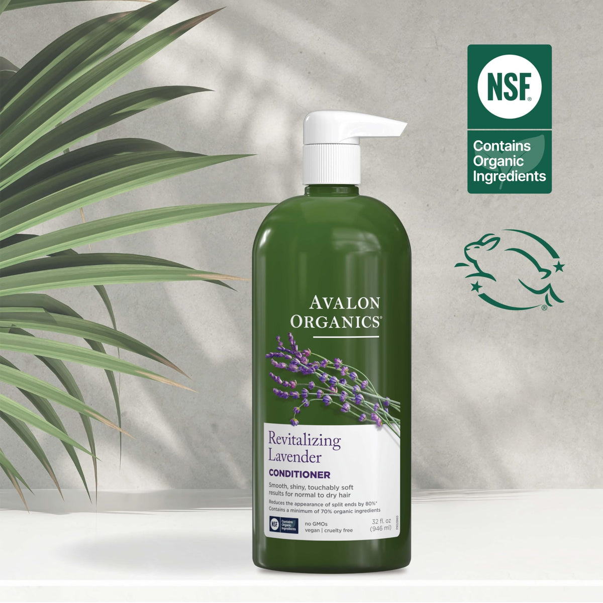 Avalon Organics Nourishing Lavender Conditioner in bathroom setup