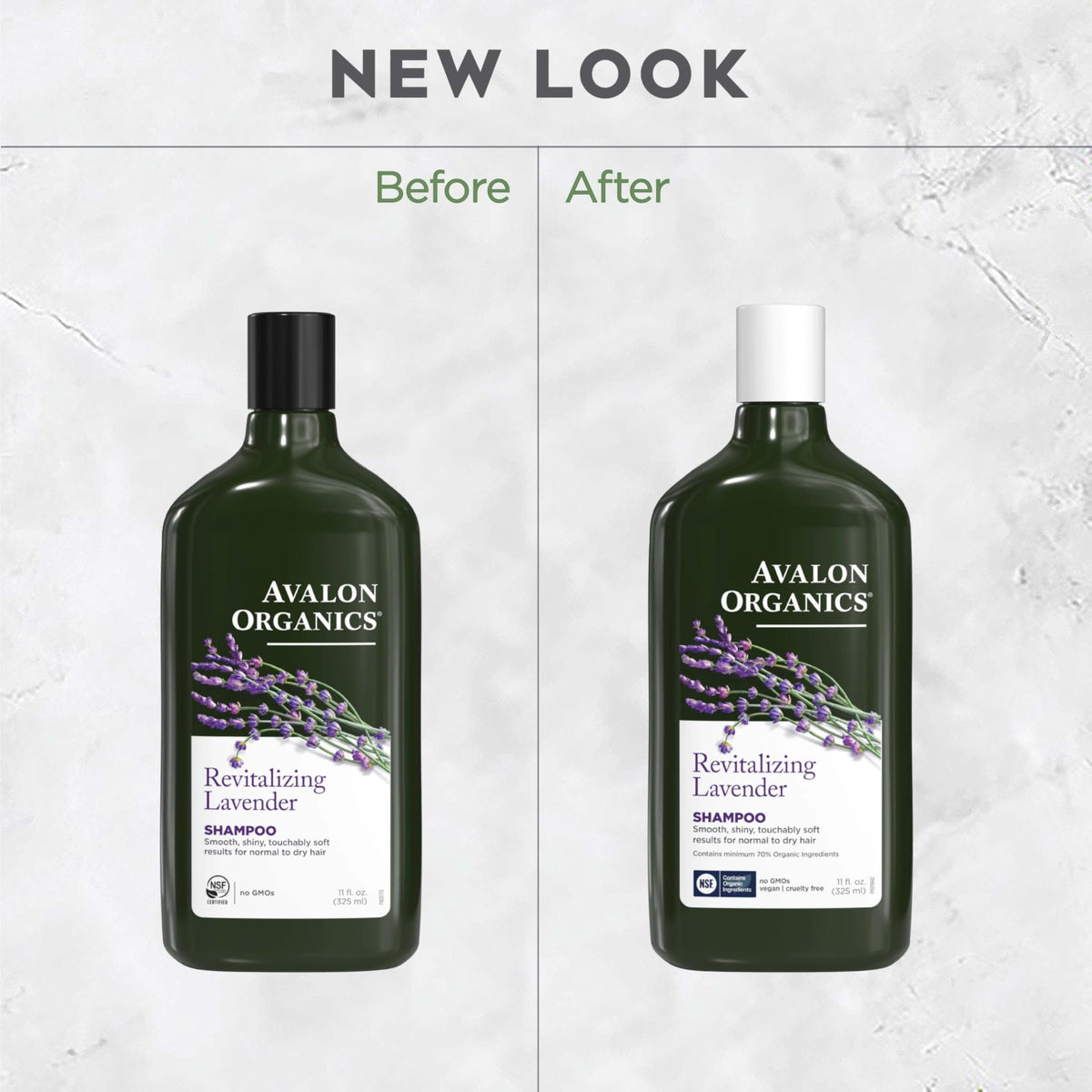 Avalon Organics Revitalizing Lavender Shampoo 11oz label close-up