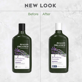 Avalon Organics Revitalizing Lavender Shampoo 11oz label close-up