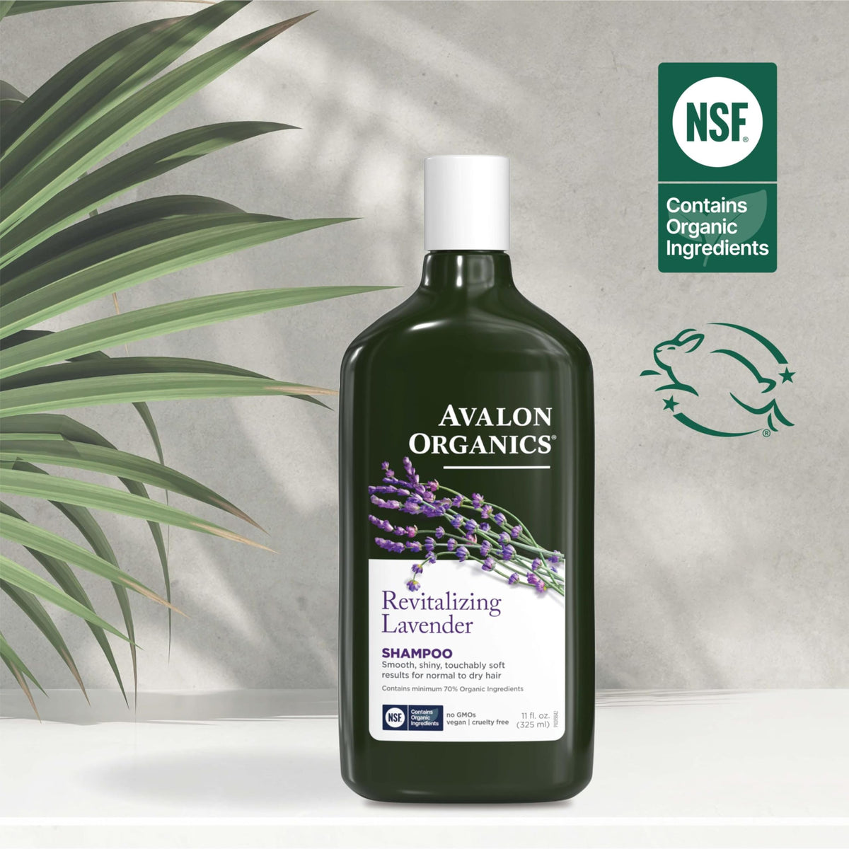 Avalon Organics Revitalizing Lavender Shampoo 11oz with ingredients