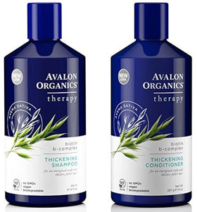 Avalon Organics Thickening Shampoo and Conditioner front view