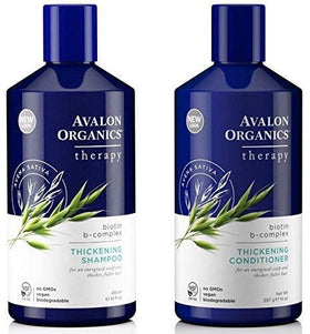 Avalon Organics Thickening Shampoo and Conditioner packaging side view