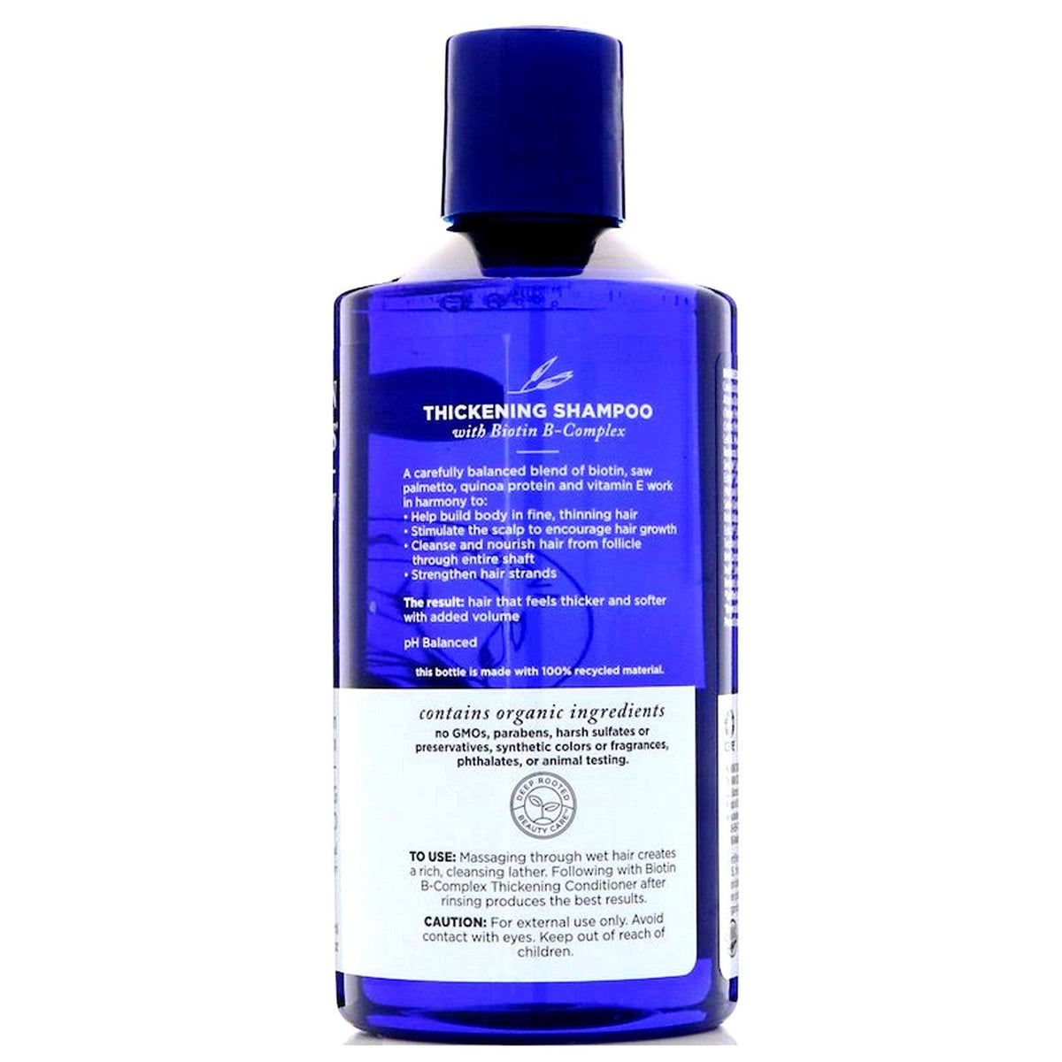 Avalon Organics Thickening Shampoo in a bathroom setting