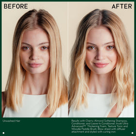 Aveda Cherry Almond Softening Shampoo with cherry blossoms and almonds
