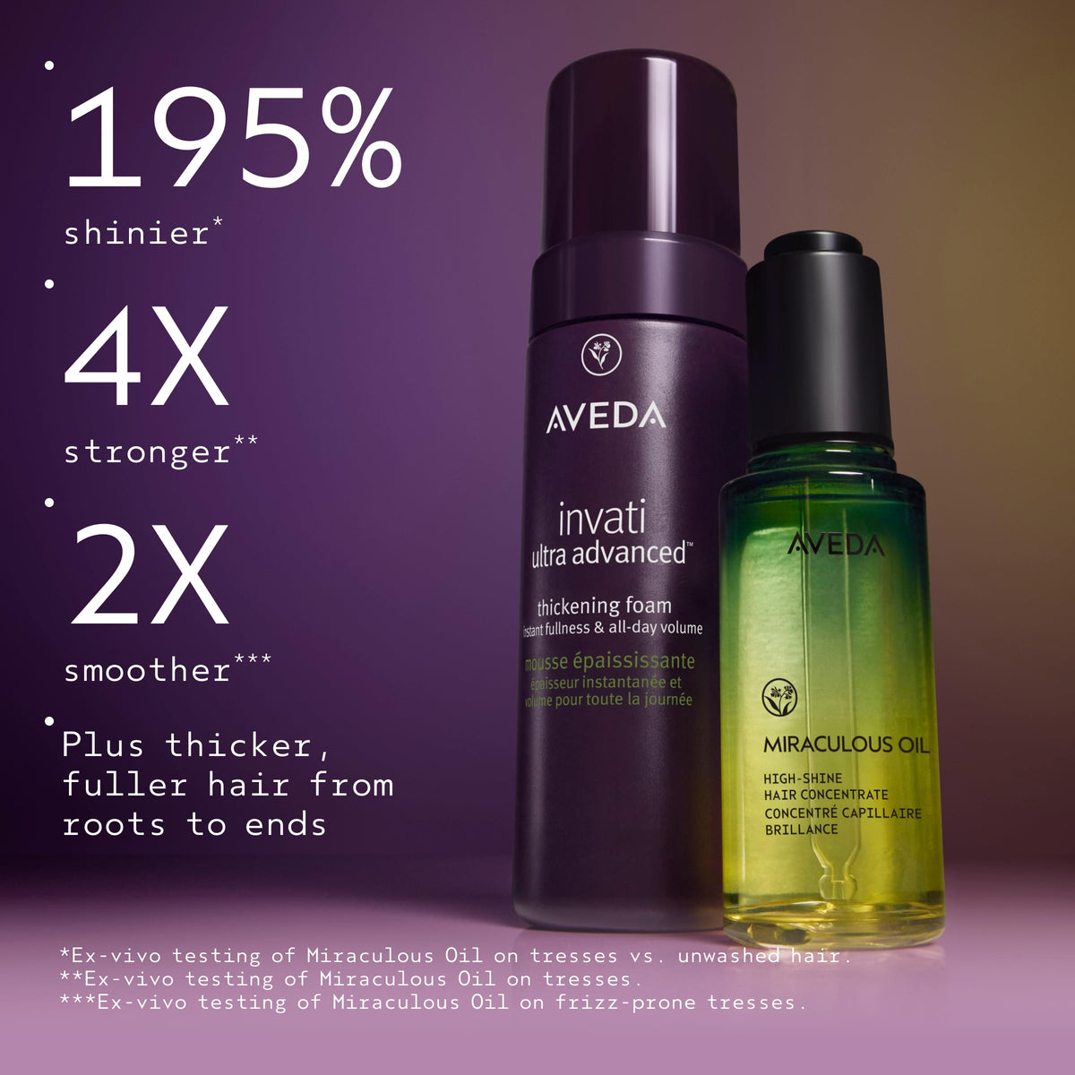 Aveda Invati Ultra Advanced Thickening Foam with styling tools