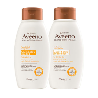 Aveeno Apple Cider Vinegar Shampoo front view 12 fl. oz
