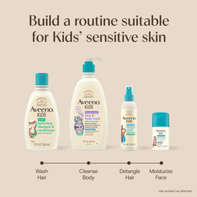 Aveeno Baby Kids Face & Body Wash packaging details