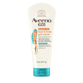 Aveeno Baby Kids Sensitive Skin Gel Cream 8oz front view