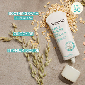 Aveeno Calm + Restore Daily Moisturizer Mineral Sunscreen 1.7 fl. oz with packaging