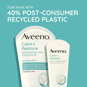 Aveeno Calm + Restore Skin Therapy Balm on a skin surface