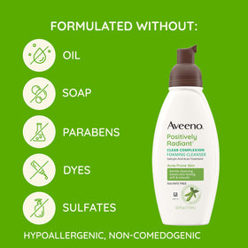 Aveeno Clear Complexion Foaming Cleanser packaging details