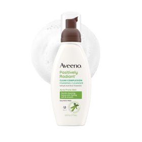 Aveeno Clear Complexion Foaming Face Cleanser front view 6 fl. oz