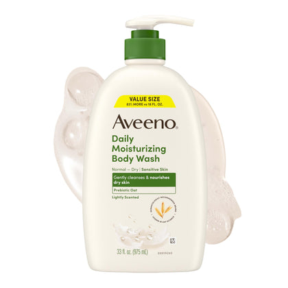 Aveeno Daily Moisturizing Body Wash 33 fl. oz bottle front view