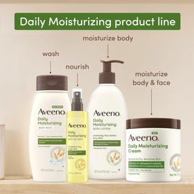 Aveeno Daily Moisturizing Body Wash bottle side view