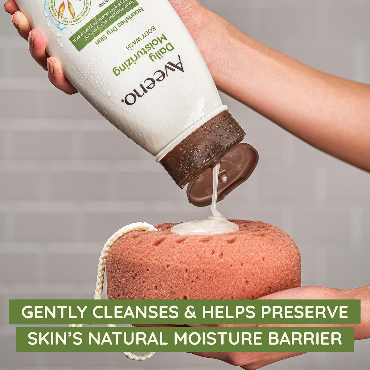 Aveeno Daily Moisturizing Body Wash creamy texture close-up
