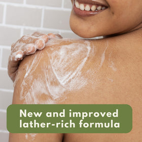 Aveeno Daily Moisturizing Body Wash packaging side view