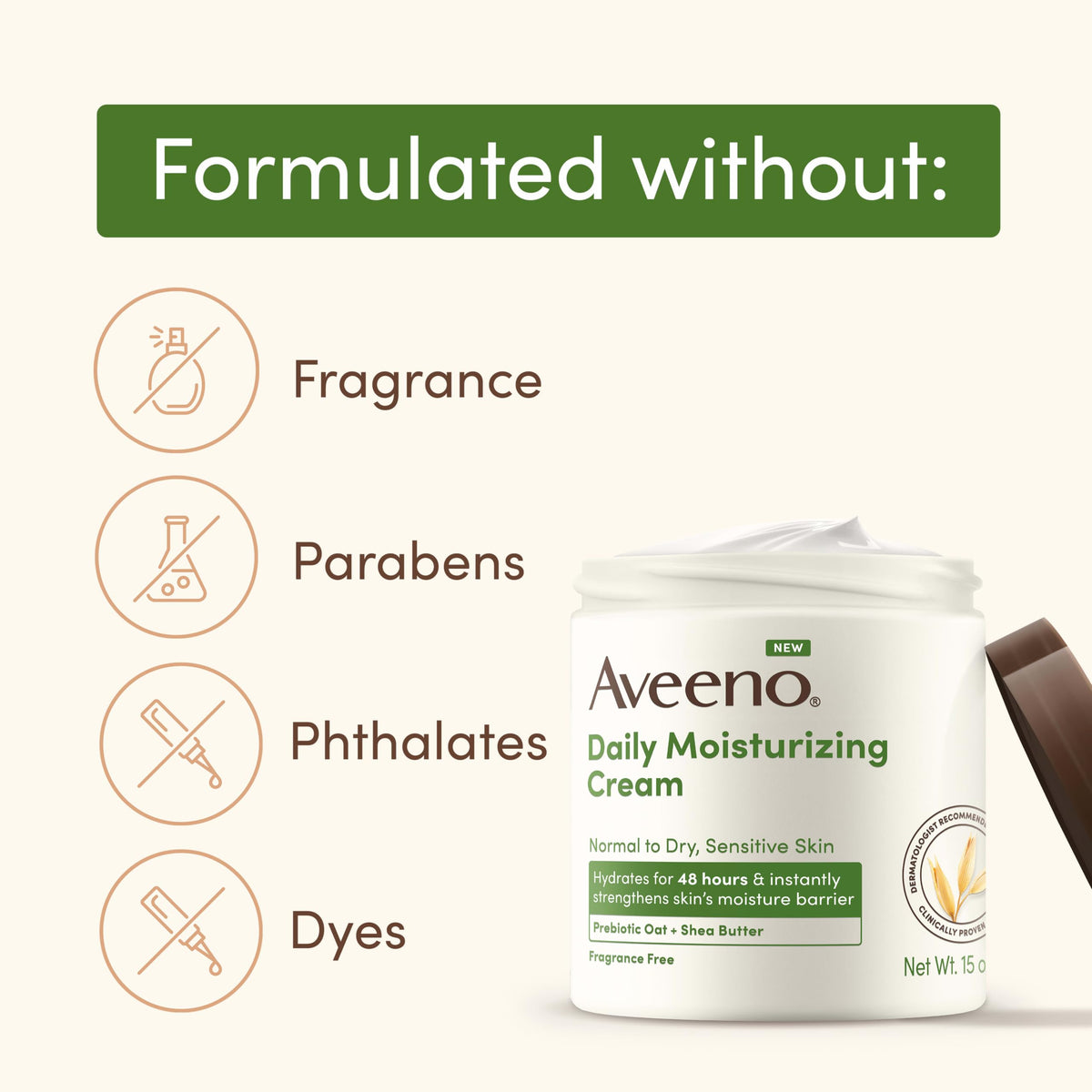 Aveeno Daily Moisturizing Cream 20 Oz texture close-up