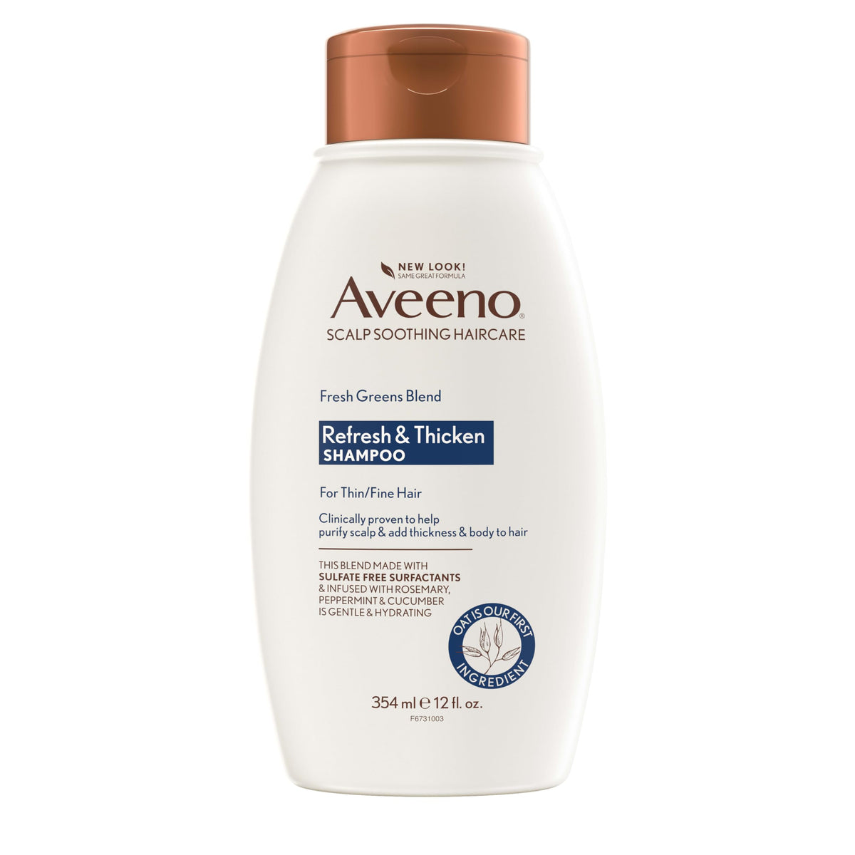 Aveeno Fresh Greens Blend Natural Volumizing Shampoo front view