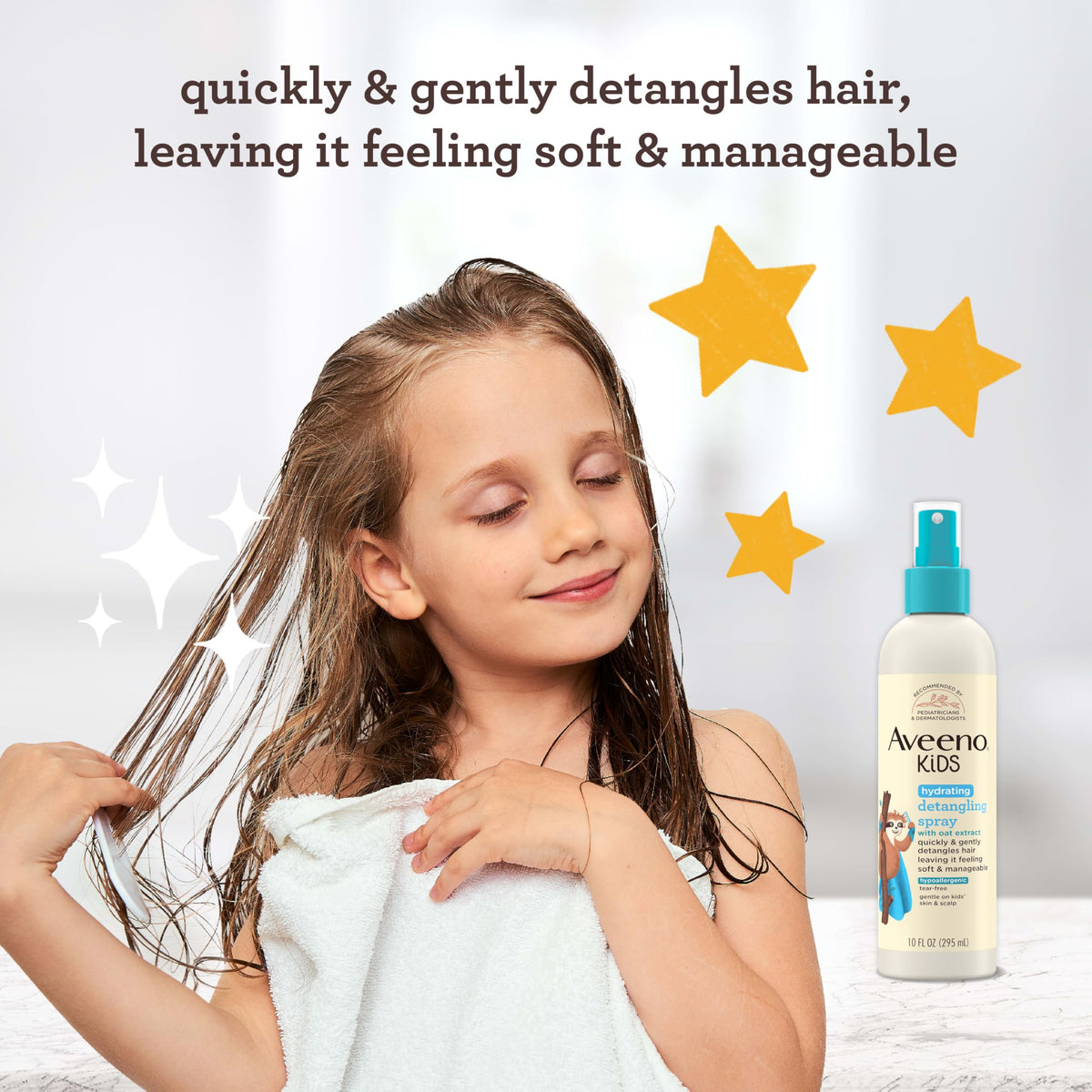 Aveeno Kids Hydrating Hair Detangler Spray back view