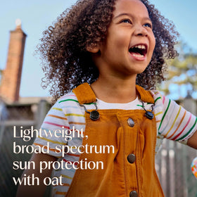 Aveeno Kids Sunscreen Lotion SPF 50 side view showing packaging