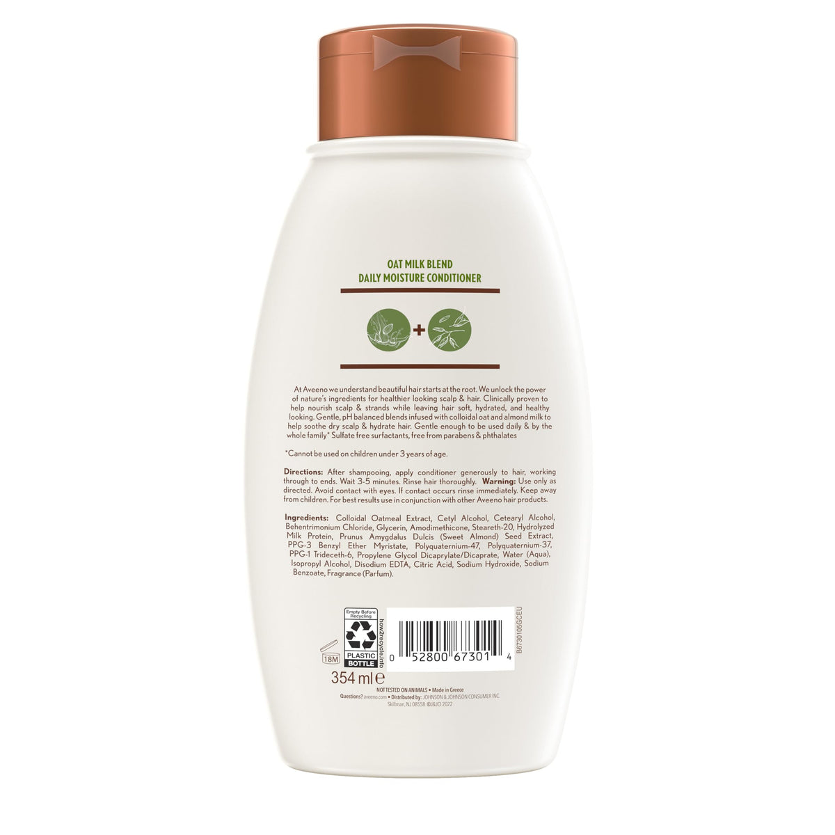 Aveeno Oat Milk Blend Conditioner 12 fl oz with shampoo pairing