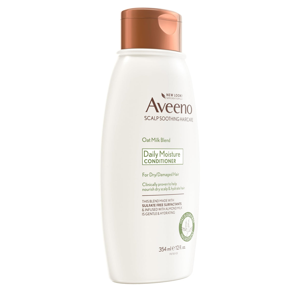 Aveeno Oat Milk Blend Conditioner application on hair