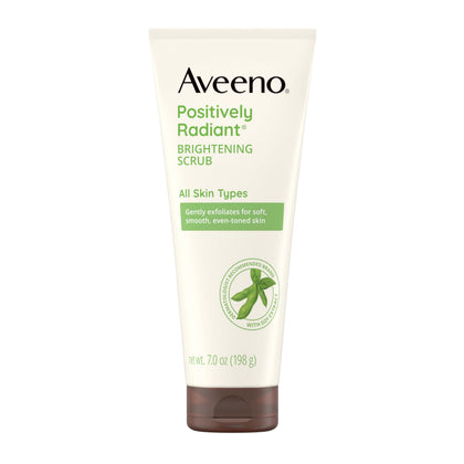 Aveeno Positively Radiant Brightening Facial Scrub 7 oz front view