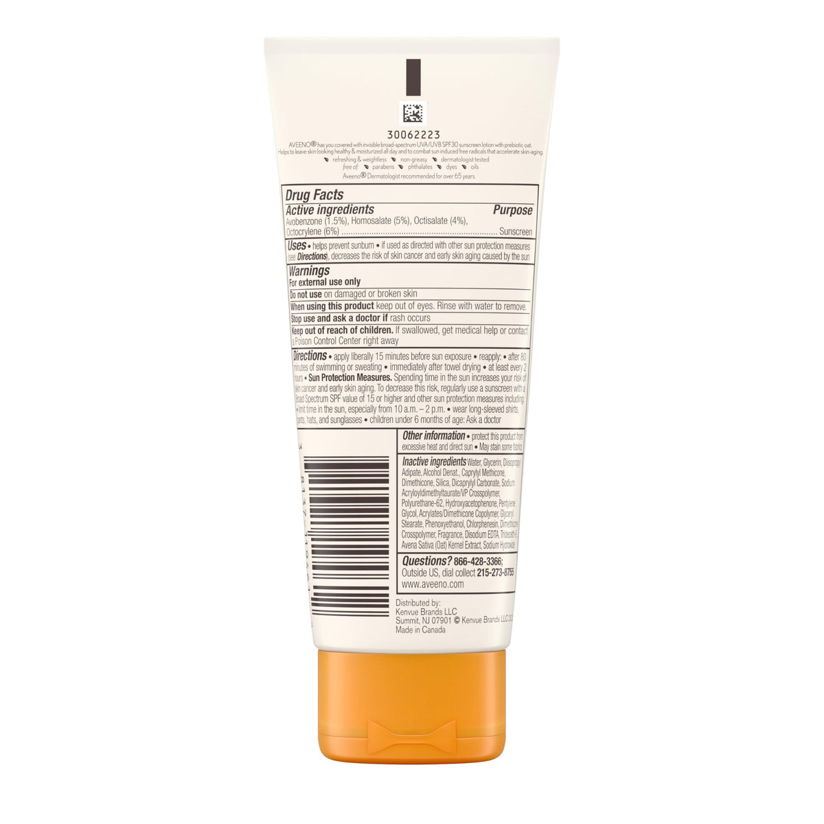 Aveeno Protect + Hydrate SPF 30 Sunscreen Lotion texture on skin